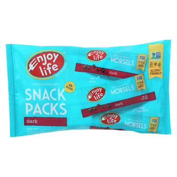 Enjoy Life - Regular Size Morsels Snack Packs - Dark Chocolate - Case of 6 - 12/1 oz Enjoy Life - Regular Size Morsels Snack Packs - Dark Chocolate - Case of 6 - 12/1 oz