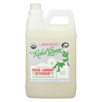 Rebel Green Laundry Detergent - Organic - Unscented - Case of 4 - 64 fl oz Rebel Green Laundry Detergent - Organic - Unscented - Case of 4 - 64 fl oz
