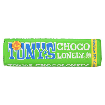 Tony's Chocolonely Bar - Dark Almond Sea Salt - Case of 35 - 1.7 oz.