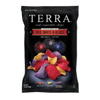 Terra Chips Chips - Red White N Blues - Case of 12 - 5.5 oz