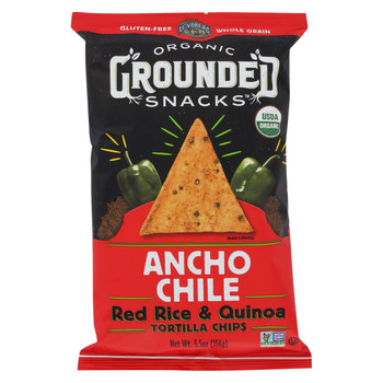 Lundberg Family Farms Organic Grounded Chips - Ancho Chile - Case of 12 - 5.5 oz