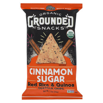 Lundberg Family Farms Organic Grounded Chips - Cinnamon Sugar - Case of 12 - 5.5 oz