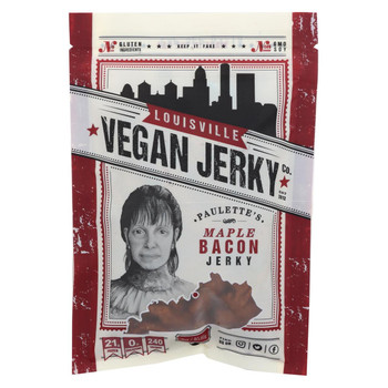 Louisville Vegan Jerky Jerky - Vegan - Maple Bacon - Case of 10 - 3 oz