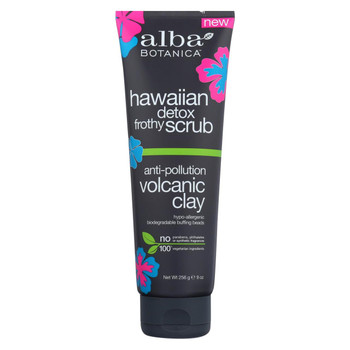 Alba Botanica - Hawaiian Detox Frothy Scrub - Anti-Pollution Volcanic Clay - 9 fl oz Alba Botanica - Hawaiian Detox Frothy Scrub - Anti-Pollution Volcanic Clay - 9 fl oz