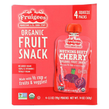 Fruigees Fruit Juice Snack - Organic - Beet Cherry - Case of 6 - 14 oz