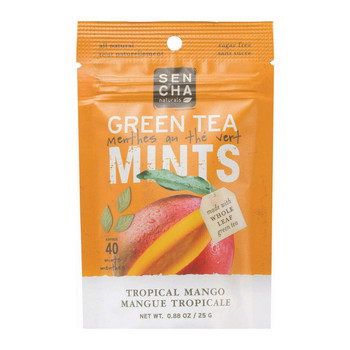 Sencha Naturals Green Tea Mints - Tropical Mango - Case of 12 - .88 oz