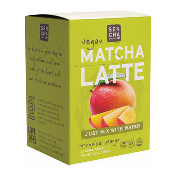 Sencha Naturals Matcha Latte - Tropical Mango - Case of 12 - 1 oz