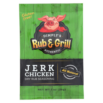 Dimply's - Seasoning - Jerk Chicken Dry Rub - Case of 12 - 1 oz.