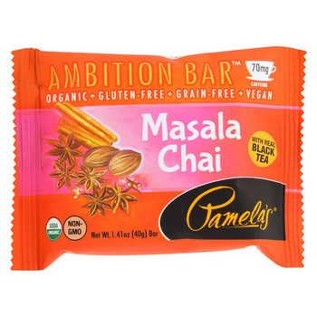 Pamela's Products Ambition Bar - Masala Chai - Case of 12 - 1.41 oz