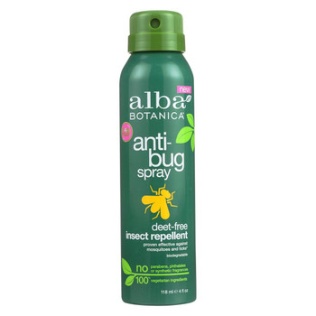 Alba Botanica - Anti-Bug Spray - Deet Free - 4 fl oz Alba Botanica - Anti-Bug Spray - Deet Free - 4 fl oz
