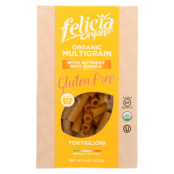 Felicia Organic - Tortiglioni Pasta - With Nutrient Rich Quinoa - Case of 6 - 8 oz.
