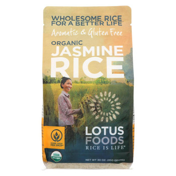 Lotus Foods Organic - Rice - White - Jasmine - Case of 6 - 30 oz Lotus Foods Organic - Rice - White - Jasmine - Case of 6 - 30 oz