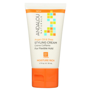 andalou Naturals Styling Cream - Argan - Shea - Case of 6 - 1.7 fl oz