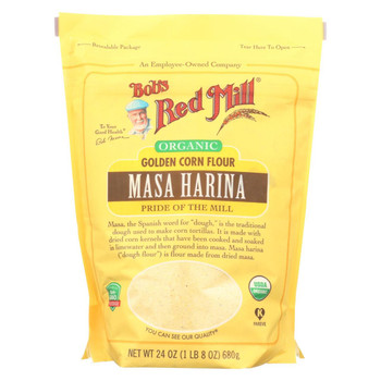 Bob's Red Mill - Flour - Organic - Masa Harina - Case of 4 - 24 oz Bob's Red Mill - Flour - Organic - Masa Harina - Case of 4 - 24 oz