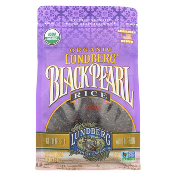 Lundberg Family Farms Organic Rice - Black Pearl - Case of 6 - 1 lb.