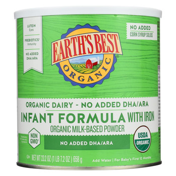 Earth's Best Infant Formula - Organic - Iron - Case of 4 - 23.2 oz Earth's Best Infant Formula - Organic - Iron - Case of 4 - 23.2 oz