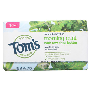 Tom's of Maine Beauty Bar - Mint - Case of 6 - 5 oz