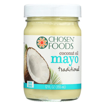 Chosen Foods Coconut Oil Mayo - Traditional - Case of 6 - 12 fl oz Chosen Foods Coconut Oil Mayo - Traditional - Case of 6 - 12 fl oz
