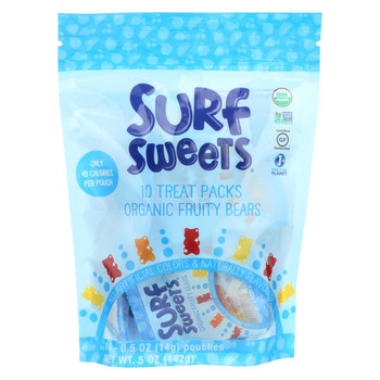 Surf Sweets Organic Candy - Fruity Bears - Multipack - Case of 6 - 10/.5 oz