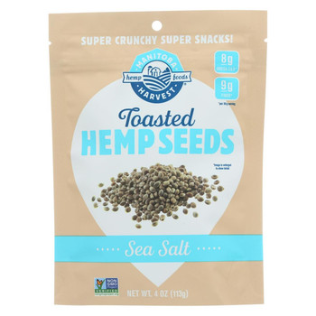 Manitoba Harvest Hemp Seeds - Toasted Sea Salt - Case of 12 - 4 oz