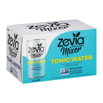Zevia Zero Calorie Mixer - Tonic Water - Case of 4 - 6/7.5 fl oz