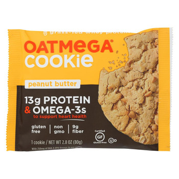 Oatmegabar Cookie - Peanut Butter - Case of 12 - 2.8 oz