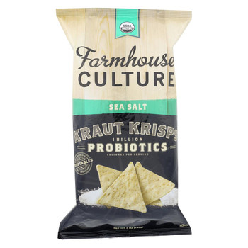 Farmhouse Culture Organic Probiotic Kraut Krisps - Sea Salt - Case of 12 - 5 oz