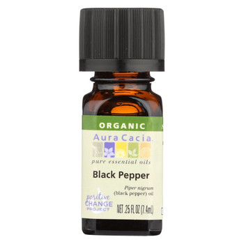 Aura Cacia - Organic Essential Oil - Black Pepper - .25 fl oz
