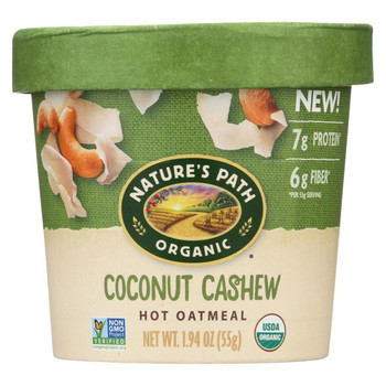 Nature's Path Organic Hot Oatmeal - Coconut Cashew - Case of 12 - 1.94 oz Nature's Path Organic Hot Oatmeal - Coconut Cashew - Case of 12 - 1.94 oz