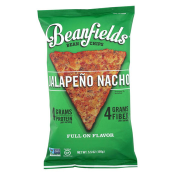 Beanfields - Bean and Rice Chips - Jalapeño Nacho - Case of 6 - 5.5 oz Beanfields - Bean and Rice Chips - Jalapeño Nacho - Case of 6 - 5.5 oz