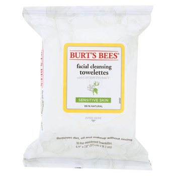 Burts Bees - Face Towelette - Sensitive - Case of 3 - 30 count Burts Bees - Face Towelette - Sensitive - Case of 3 - 30 count