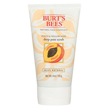 Burts Bees - Scrub - Pore - Peach & Willow Bark - 4 oz Burts Bees - Scrub - Pore - Peach & Willow Bark - 4 oz