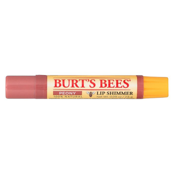 Burts Bees - Lip Shimmer - Peony - Case of 4 - 0.09 oz