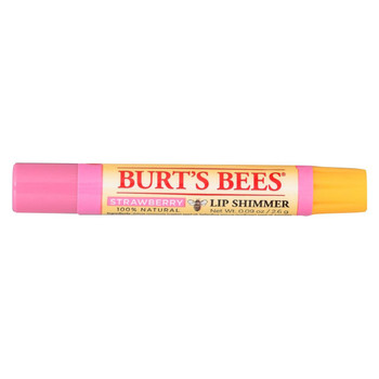 Burts Bees - Lip Shimmer - Strawberry - Case of 4 - 0.09 oz Burts Bees - Lip Shimmer - Strawberry - Case of 4 - 0.09 oz
