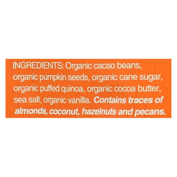 Taza Chocolate Organic Dark Bark Chocolate - Pumpkin Seed - Case of 12 - 4.2 oz Taza Chocolate Organic Dark Bark Chocolate - Pumpkin Seed - Case of 12 - 4.2 oz