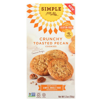 Simple Mills Cookies - Crunchy Toasted Pecan - Case of 6 - 5.5 oz Simple Mills Cookies - Crunchy Toasted Pecan - Case of 6 - 5.5 oz