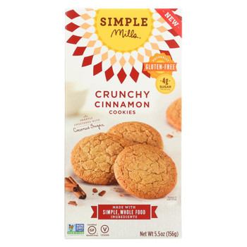 Simple Mills Cookies - Crunchy - Cinnamon - Case of 6 - 5.5 oz Simple Mills Cookies - Crunchy - Cinnamon - Case of 6 - 5.5 oz