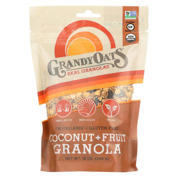 Grandy Oats Granola - Coconut + Fruit - Case of 6 - 12 oz.