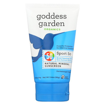 Goddess Garden Sunscreen - Sport - Spf 50 - Tube - 3.4 oz Goddess Garden Sunscreen - Sport - Spf 50 - Tube - 3.4 oz