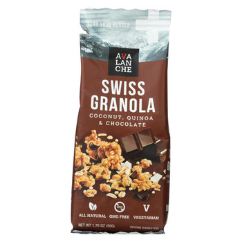 Avalanche Granola - Organic - Coconut - Quinoa - Chocolate - Case of 6 - 1.76 oz Avalanche Granola - Organic - Coconut - Quinoa - Chocolate - Case of 6 - 1.76 oz