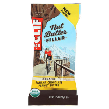 Clif Bar - Nut Butter Filled - Banana Chocolate Peanut Butter - Case of 12 - 1.76 oz