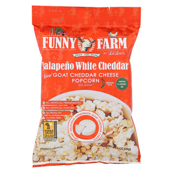 Funny Farm Popcorn - Jalapeno White Cheddar - Case of 24 - 1 oz. Funny Farm Popcorn - Jalapeno White Cheddar - Case of 24 - 1 oz.