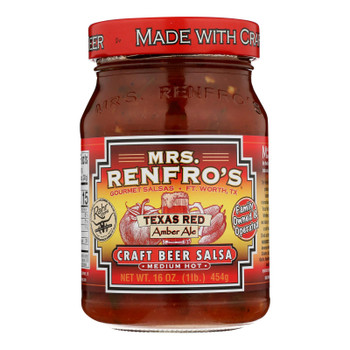 Mrs. Renfro's Salsa - Texas Red - Crft Beer - Case of 6 - 16 oz