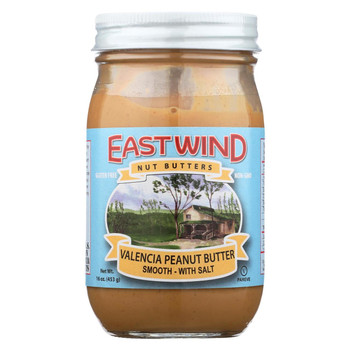 East Wind Peanut Butter - Smooth - Case of 6 - 16 oz