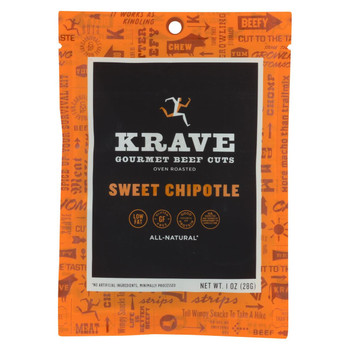 Krave Beef Jerky - Sweet Chipotle - Case of 18 - 1 oz Krave Beef Jerky - Sweet Chipotle - Case of 18 - 1 oz