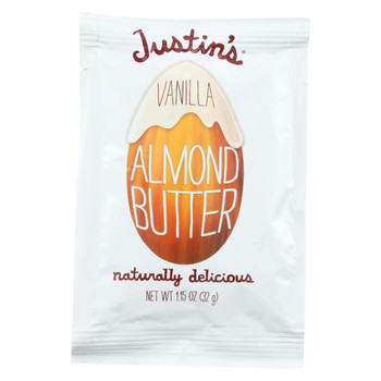 Justin's Nut Butter Squeeze Pack - Almond Butter - Vanilla - Case of 10 - 1.15 oz. Justin's Nut Butter Squeeze Pack - Almond Butter - Vanilla - Case of 10 - 1.15 oz.
