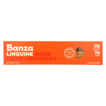 Banza - Chickpea Pasta - Linguine - Case of 12 - 8 oz. Banza - Chickpea Pasta - Linguine - Case of 12 - 8 oz.