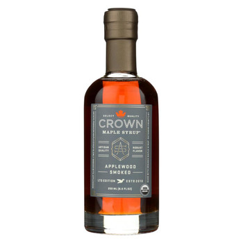 Crown Maple Syrup - Applewood Smoked - Case of 8 - 8.5 fl oz.