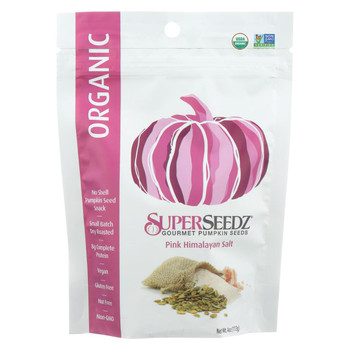 Superseedz Organic Pumpkin Seeds - Pink Himalayan - Case of 6 - 4 oz