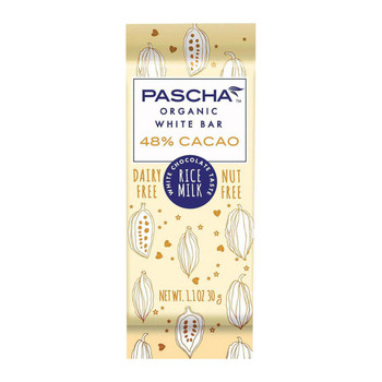 Pascha Organic Chocolate Bar - White Rice Milk - Case of 15 - 1.1 oz